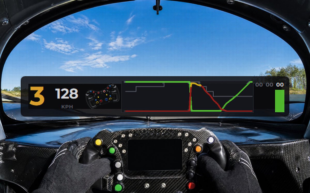 iRacing pedal and steering inputs overlay