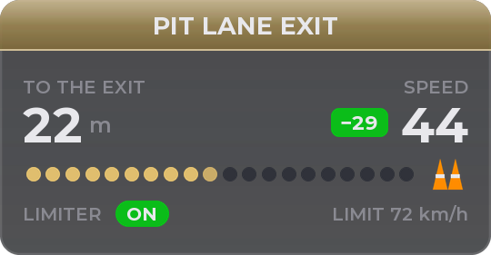 PIT LANE EXIT