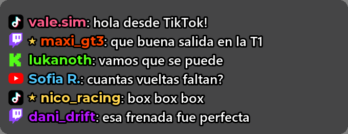 Manual del Chat del directo