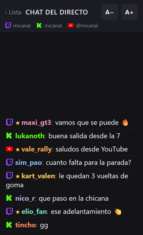 En el teléfono: el chat