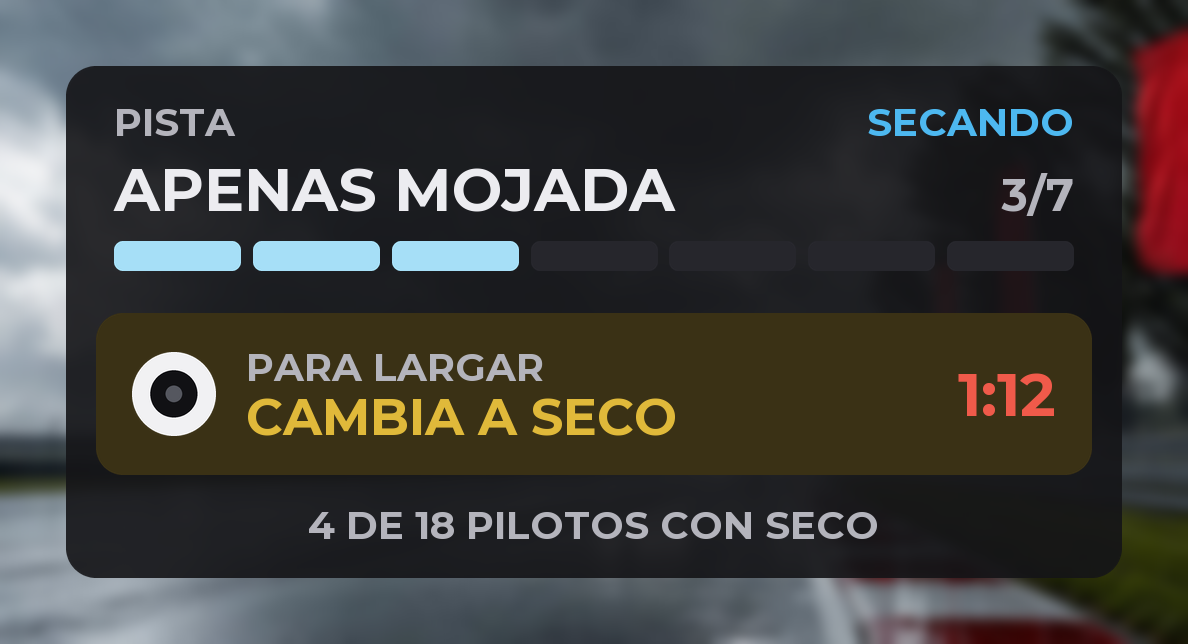 PARA LARGAR: CAMBIA A SECO