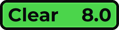 Clear, with a number