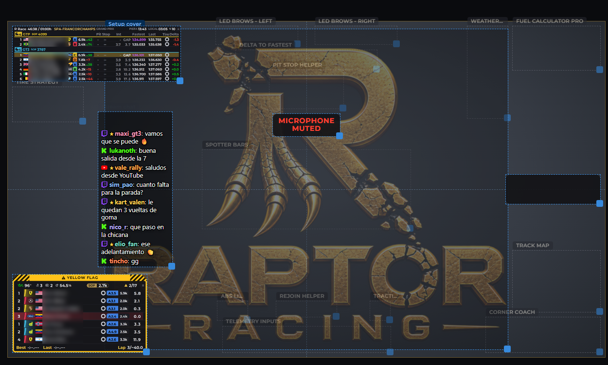 The OBS extras in the editor