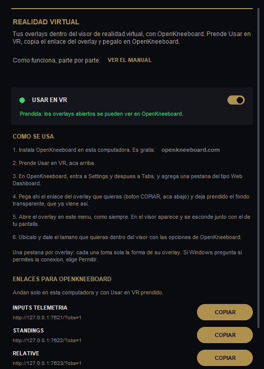 La pantalla de la VR